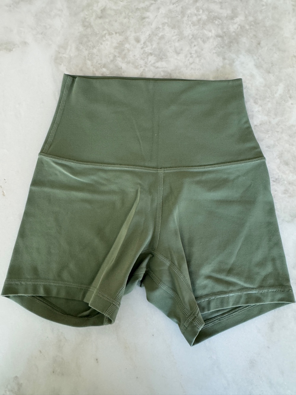 lululemon athletica High-Waist Olive Green Bike Shorts